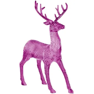 amscan Elegante galvanisierte rosa Rentier-Figur, Dekoration, 30,5 x 25,4 x 15,2 cm (1 Stück) – ideal für Zuhause oder Büro
