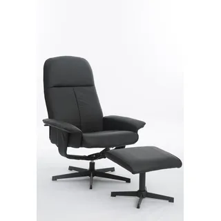 Happy Home Relaxsessel mit Hocker HWP58-SCH schwarz Sofasessel - Schwarz