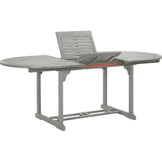 vidaXL Gartentisch Grau 200x100x75 cm Massivholz Akazie - Grau