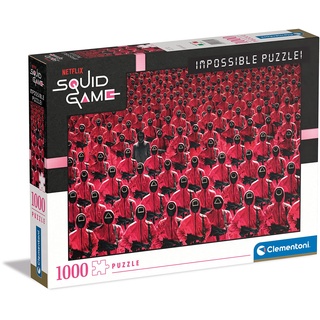 Clementoni - 39695 - Puzzle Impossible Squid Game - 1000 Teile Für Erwachsene Und Kinder Ab 10 Jahre, Geschicklichkeitsspiel Für Die Ganze Familie