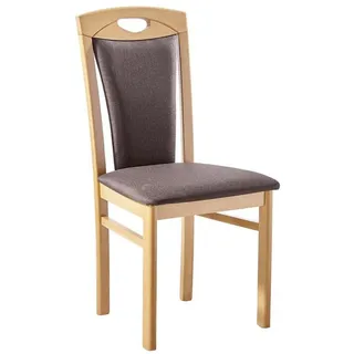 Livetastic Stuhl , Braun, Grau, Buchefarben , Holz, Textil , Buche , massiv , eckig , 49x101.5x55.5 cm , ISO 9001, Fsc, SGS-geprüft, Made in Eu , Holzmöbel, Sitzgelegenheiten Holz, Holzstühle