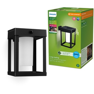 Philips Outdoor Ultra-Efficient Solar Camill Wandleuchte 1.4W eckig matt schwarz