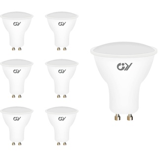 GY GU10 LED Neutralweiss Lampe,8W 4000K 800 Lumen Neutralweiß Glühbirnen,Ersetzt 80W Halogen Leuchtmittel,Abstrahlwinkel 120° Reflektorlampen Nicht Dimmbar Birnen,6 stück(1er Pack) [Energieklasse E]