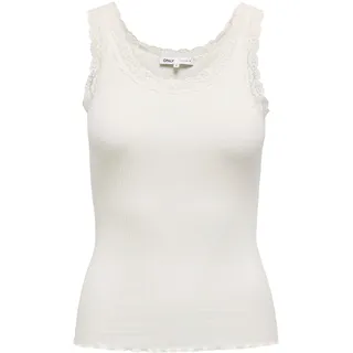 Only Onlsara Sharai Lace Tank Top Weiß XL