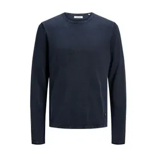 JACK & JONES Rundhalspullover Blau L