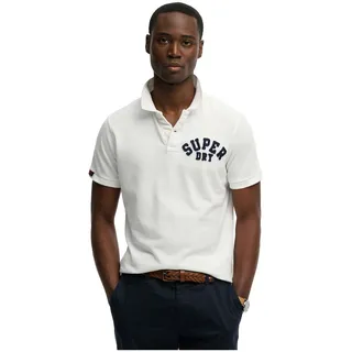Poloshirt SUPERDRY "Poloshirt Vintage Athletic Polo", Herren, Gr. L, weiß, Obermaterial: 100% Baumwolle CO., Shirts Poloshirt