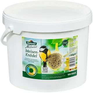 Dehner Natura Wildvogelfutter | Meisenknödel mit Netz | energiereiches Premium Ganzjahresfutter | mit Nüssen | Fettfutter für Meisen und Rotkehlchen |100 Stück | 10 kg
