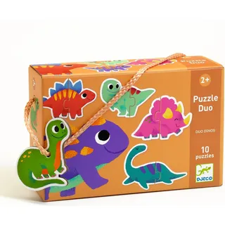Djeco Lernspiel Puzzle Duo DINOS