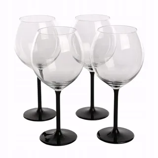 ONYX-Weinglas-Set, 4-teilig - Schwarz, Transparent