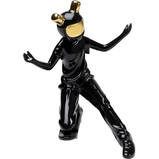 Kare Design Deko Figur Skating Astronaut, Gold, Keramik, Handgearbeitet, Unikat, 21x17x26cm (H/B/T)