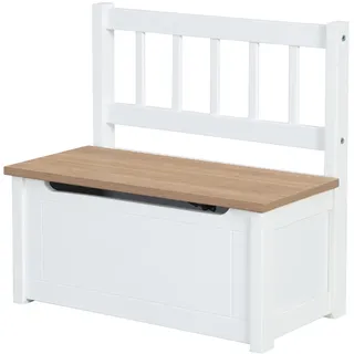 roba Truhenbank Woody 90 x 40 cm Holz lackiert natur/weiß