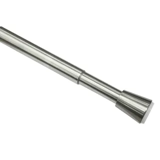 GARDINIA Scheibenstange 1-läufig Ø 26 mm 65 - 100 cm Silber/Weiß