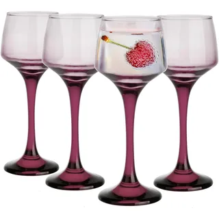 Glasmark Krosno Schnapsgläser 4er Set 75 ML Gläser Set Für Schnaps Vodka Glas Shots Likör Schnapsglas Shotgläser Likörgläser Geschenkset Wodka Rubinrot 4 x 75 ML