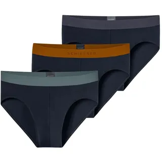 SCHIESSER Herren 3 Pack Slips Bio Baumwolle Multipack - 95/5 Organic Cotton 3er
