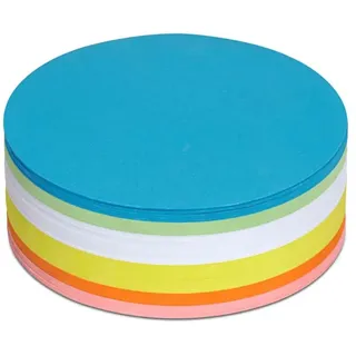 Maul Moderationskarten rund Ø 13,5 cm (250 Stück) | Beschriftbare Karteikarten | Coaching Karten | Präsentationskarten | Moderationskoffer Nachfüllpack | 150 g/m2 Papier | Bunt