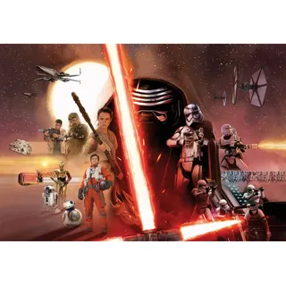 KOMAR Fototapete "STAR WARS EP7 Collage 368 x 254 cm