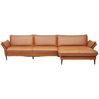 Valdera Ecksofa , Braun , Leder , Echtleder , Longlife-Leder, Semi-Anilinleder , Ottomane links, L-Form , 334x172 cm , Goldenes M , erweiterbar, Fußauswahl, Lederauswahl, Stoffauswahl, planbar, Sitzqualitäten, seitenverkehrt erhältlich, Hocker erhältlich, Rücken echt, individuell planbar , Wohnzimmer, Sofas & Couches, Wohnlandschaften, Ecksofas
