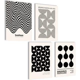 mojoliving Bauhaus Poster Set Bauhaus Bilder Schlafzimmer Deko Aesthetic Bilder Wohnzimmer Poster Vintage Wandbilder Schlafzimmer Aesthetic Room Decor Abstrakte Bilder Bauhaus Kunstdrucke