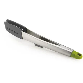 Elevate Zange de Stahl de Silikon grau Joseph Joseph Elevate, ergonomisches und funktionelles Design, hitzebeständig, ideal zum Kochen mit antihaftbeschichtetem Kochgeschirr Farbe grau