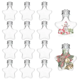 12 Stück Durchsichtige Weihnachtskugeln Plastik Weihnachtsbaumkugeln Befüllbare Kunststoffkugeln 50ml DIY Weihnachts Ornamente Für Weihnachten Halloween Geburtstag Decoration (Clear-C)