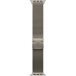 Apple Watch Band - Milanaise Armband - 49 mm - Natur - Medium, Stainless Steel