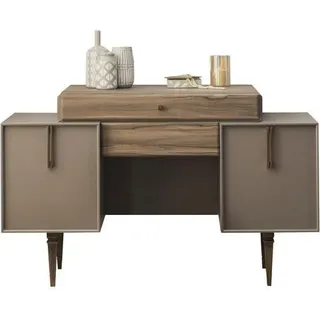 Schminktisch Frisiertisch Konsolentisch Holz Grau Schlafzimmer Kommode - Grau