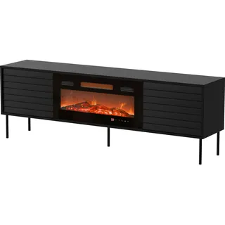 Mirjan24 Cortina TV-Lowboard 180 cm Schwarz Holzwerkstoff