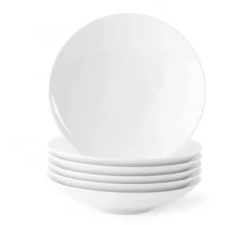 Holst Porzellan MO 225 PACK 6 Porzellan Salatbowl 25 cm, weiß, 1,0 l, 6er Pack
