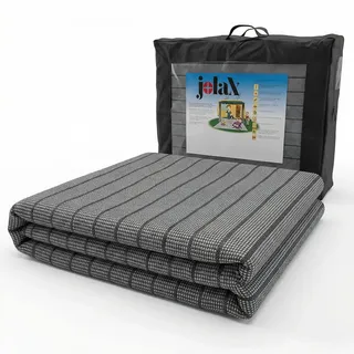 JOLAX Vorzeltteppich 300x500 cm, 500 g/m2, Campingteppich Outdoor für Wohnwagen & Wohnmobil, Markisenteppich, PVC-frei, Wasserdurchlässig, Atmungsaktiv, rutschfest, Waschbar 40°C, Anthracite