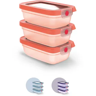 Emsa »oneClick« Set, 3 tlg. tlg. verschlossen mit nur 1 x Klick, 100% dicht, made in Germany