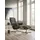 Relaxsessel Mayfair Leder 92 x 103 x 79 cm grau mit Hocker