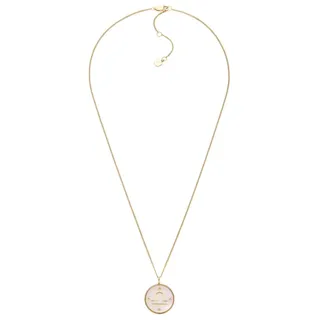 Fossil Damen-Edelstahl oder Sterlingsilber-Halskette mit Karabinerverschluss, Gebürstetes Rosa