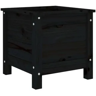 vidaXL Pflanzkübel Schwarz 40x40x39 cm Massivholz Kiefer - Schwarz