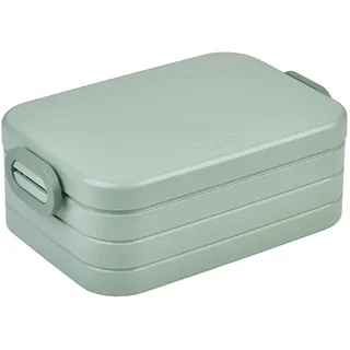 Mepal - Lunchbox Take a Break Midi - Brotdose To Go - Für 2 Sandwiches oder 4 Brotscheiben - Meal Prep Box - Essensbox mit Unterteilung - Spülmaschinenfest - 900 ml - Nordic Sage