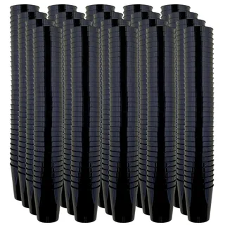 MIJOMA Unzerbrechliche Schnapsgläser aus Kunststoff, Robuste Shotgläser. Jello Shots, Desserts, Party, Hochzeit, Geburtstag. Geschirrspülergeeignet, Wiederverwendbar. 29ml (Schwarz, 640 Stück)