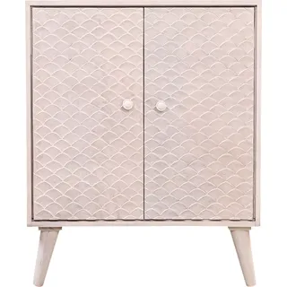 Boho Möbel Sideboard Kommode aus Holz Mathis Weiss - Weiß