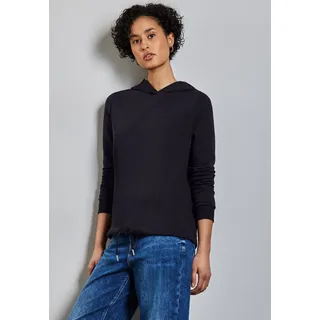 STREET ONE Hoodie, mit Kapuze, deep tint blau