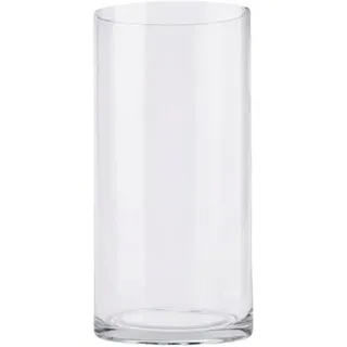 PEPAXON Glasvase für Blume Transparente Vase Hoher Zylinder Klare Blumenvase Transparente Vase für Tischdekoration (10x20cm)