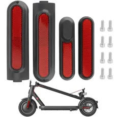 Yungeln 4er Set Scooter Ersatzteiil Scooter Seitenabdeckungen mit Rückstrahler aus Kunststoff kompatibel für Xiaomi 4 Pro Elektroscooter