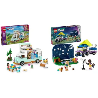 LEGO Friends Freundschafts-Wohnmobil-Abenteuer + Sternenbeobachtungs-Campingfahrzeug Set mit 4x4 Auto-Spielzeug 42663 + 42603