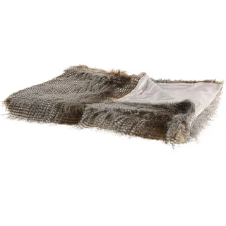 Beliani Decke Dunkelbraun Asdad 150/200 cm , Textil , 150x200 cm , Heimtextilien, Wohntextilien, Decken