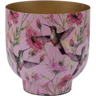 Creativ home Übertopf "Übertopf" mit Kolibridekor, rosa