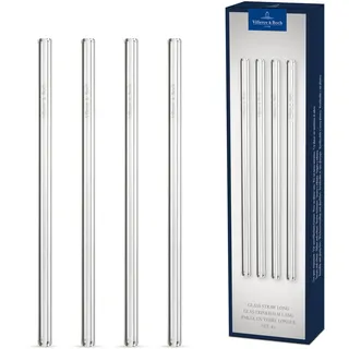 Villeroy & Boch Purismo Bar, Glas-Trinkhalm lang, Set 4-tlg., 20cm, Kristallglas