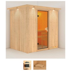 Bild Sauna »Finja«, (Set), ohne Ofen beige