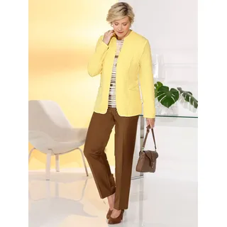 Jerseyblazer CLASSIC "Jersey-Blazer", Damen, Gr. 25, gelb (zitrone), 98% Polyester, 2% Elasthan, Blazer Jerseyblazer