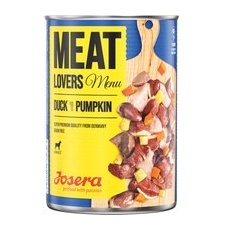 12x800g Rață și dovleac Meatlovers Menu Josera Hrană umedă câini