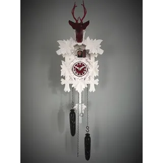 CLOCKVILLA HETTICH-UHREN Moderne Kuckucksuhr im Schwarzwald hergestellt - weiß