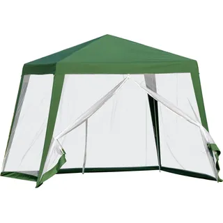 Pavillon, Wetterfest, Mückennetz, grün
