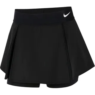 Nike Damen Court Elevated Flouncy Tennisrock, Black/Black/White, XS