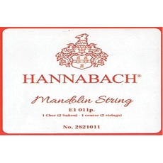Hannabach Mandoline-Saiten, Einzelsaite E.011-2821011, für Mensur 330-350 mm, paarweise